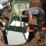 Процесс монтажа очистной станции Топас